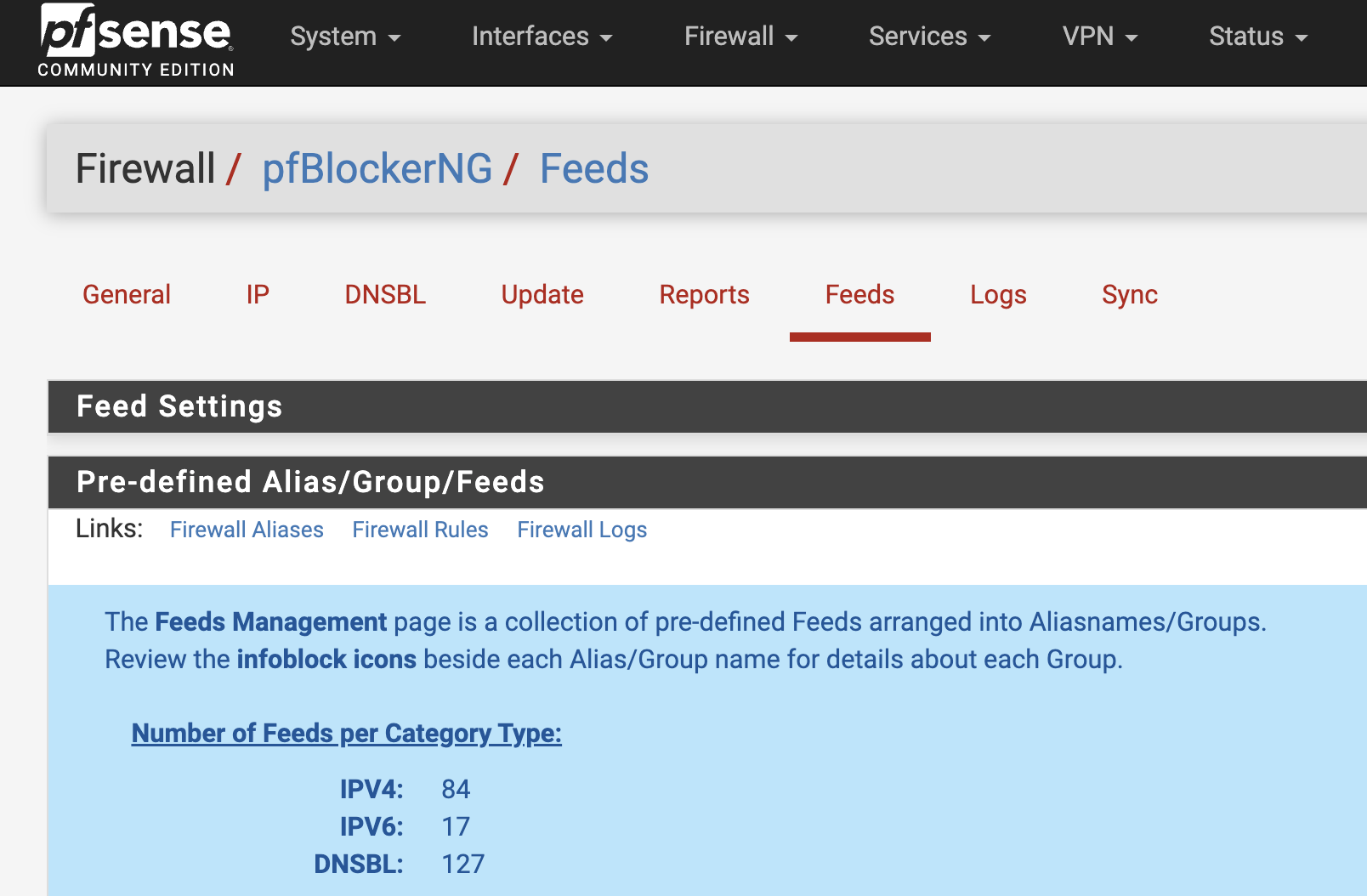 pfBlockerNG Feeds
