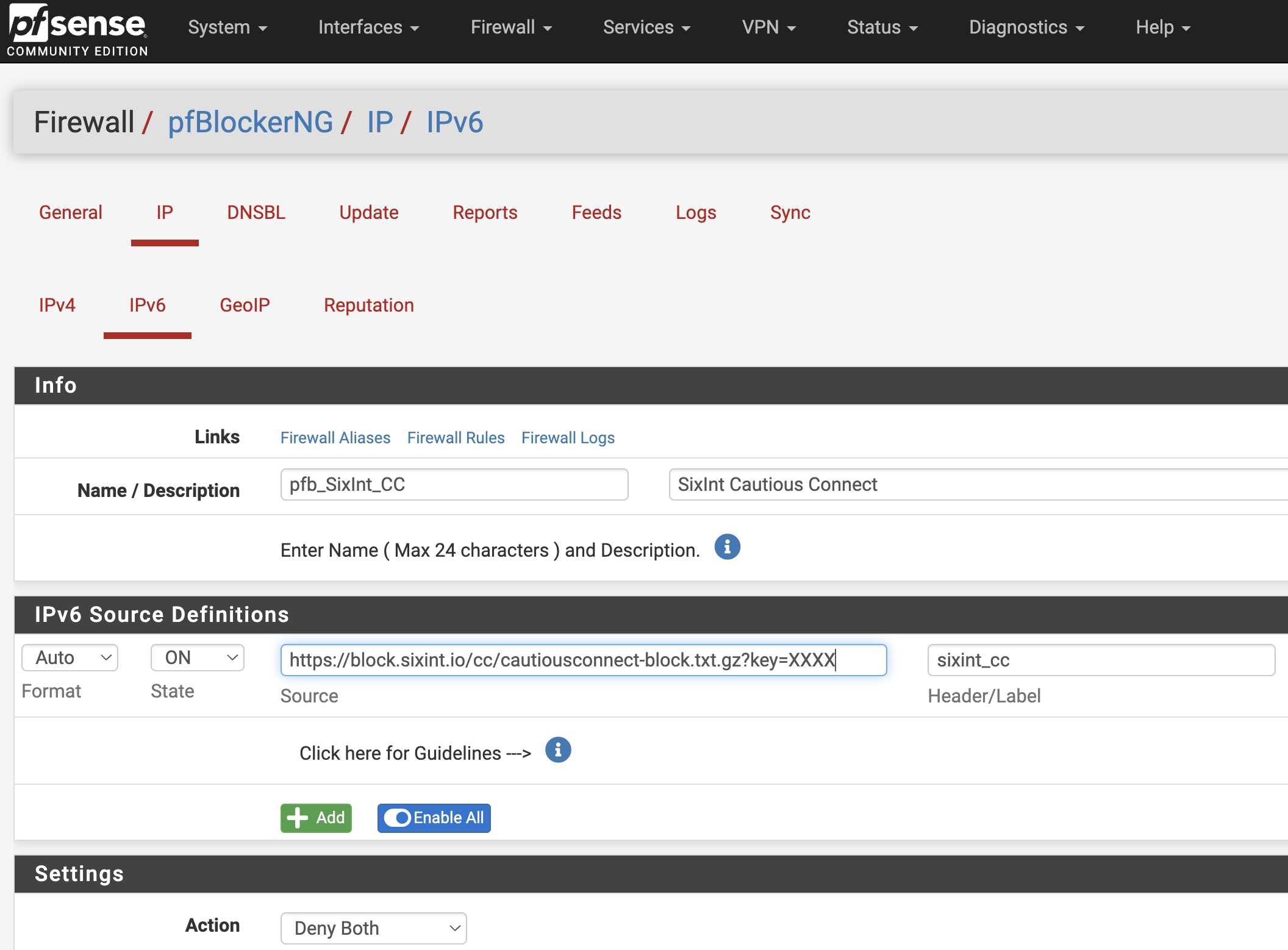 IPv6 Config